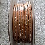 Cuir Naturel de 10 mm Strass Swarovski par 20 cm