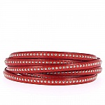 Cuir Bille Kaki de 06 mm avec chaînette bille nickel free par 20 cm