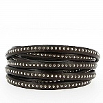 Cuir Bille Testa- Moro de 06 mm avec chaînette bille nickel free par 20 cm