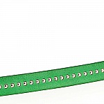 Cuir Bille B-Vert de 10 mm avec chaînette bille nickel free par 20 cm
