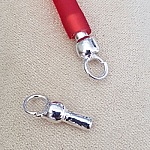 Fermoir Argent pour cordon Pvc Creux 5 mm