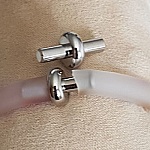 Fermoir Argent pour cordon Pvc Creux 6,5 mm