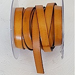 Cuir Plat Veau Orange Foncé de 10 mm Lisse par 20 cm