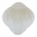 Perle Lucite Forme Lampion Striée Cristal