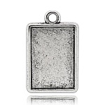 1 support cabochon rectangle N°04 Argent
