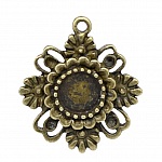 1 support cabochon 08 mm N°06 Bronze