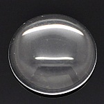 Cabochon Rond 16 mm en verre loupe transparent N°06