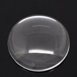 Cabochon Rond 30 mm en verre Loupe transparent N°13