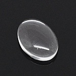 Cabochon Ovale 10 x 14 mm x 2 pièces en verre loupe transparent N°16
