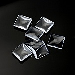 Cabochon Carré 20 x 20 mm en verre loupe transparent N°27