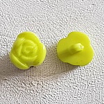 Boutons fantaisie, enfants, bébés Motif Fleur N°01-07 Vert 02