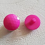 Boutons fantaisie, enfants, bébés Motif plat à facette N°05-06 Fushia
