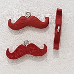 Breloque pendentif Moustache N°03 Marron foncé