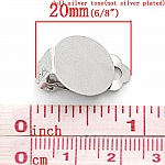 20 Supports Boucles d'oreilles Clips Plateau N°01 x 10 Paires