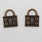 Breloque cadenas serrure N°01 Bronze