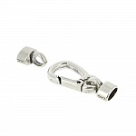 Fermoir Mousqueton pour cuir de 10 mm en Zamak