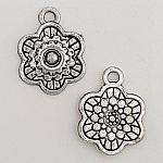 Breloque Fleur Métal N°047 Argent