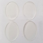 4 Cabochons autocollants en Résine de 18 x 25 mm Transparent