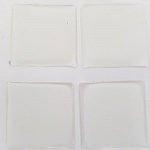 9 Cabochons autocollants en Résine de 20 x 20 mm Transparent