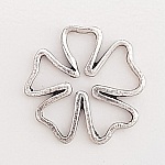 Breloque Fleur Métal N°095 Argent