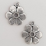 Breloque Fleur Métal N°115 Argent
