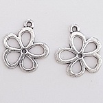 Breloque Fleur Métal N°116 Argent