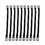 Attache elastique Extension de masque réglable crochet d'oreille Noir rallonge masque