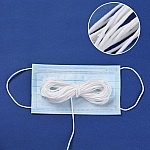 1 Métre Élastique masque Polyester rond 2.3 mm Blanc