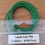 1 mètre Cordon rond cuir lisse Pin 1 mm