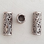 Perle passant tube Argent N°16