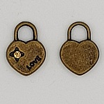 Breloques Cœur N°14 B et Strass