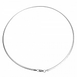 Collier N°10 en acier inoxydable maille rectangle de 45 cm