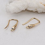 Support boucle d'oreille N°26 Hameçon plaqué Or et Strass