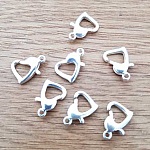 1 Fermoir Mousqueton cœur 13 mm