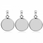 Support cabochon rond 18 mm Acier Inoxydable N°04