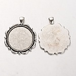 2 supports cabochons de 30mm argent, pendentifs cabochons 37AS