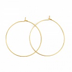 Support Boucle d'oreille Créole en Acier Inoxydable Doré N°03-40 mm x 5 paires