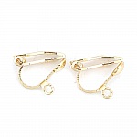 Support Boucle d'oreille Clip en cuivre plaqué Or 18K N°01