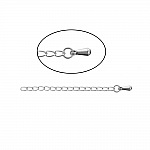 Chaîne d'Extension Pour Collier Bracelet en Acier Inoxydable 6 cm N°01