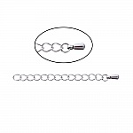 Chaîne d'Extension Pour Collier Bracelet en Acier Inoxydable 6 cm N°02