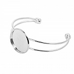 1 Bracelet support cabochon + 1 cabochon verre 25 mm N°01