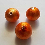 Perle Ronde Papier Maché GT 24mm Orange