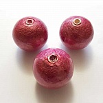 Perle Ronde Papier Maché GT 30mm Rose 02
