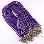 10 Colliers cordons simili cuir diamètre 1.5 mm 40 cm AF-02-4 