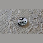 cabochon rond en verre 10mm oiseaux 018 
