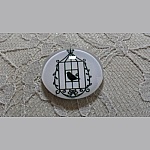 cabochon rond en verre 10mm oiseaux 023 