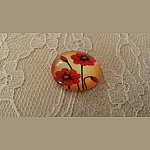 cabochon rond en verre 20mm fleur 01-049 