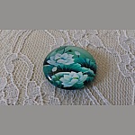 cabochon rond en verre 25mm fleur 01-036 