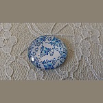 cabochon rond en verre 25mm fleur 010 