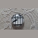 cabochon rond en verre 25mm oiseaux 008 
